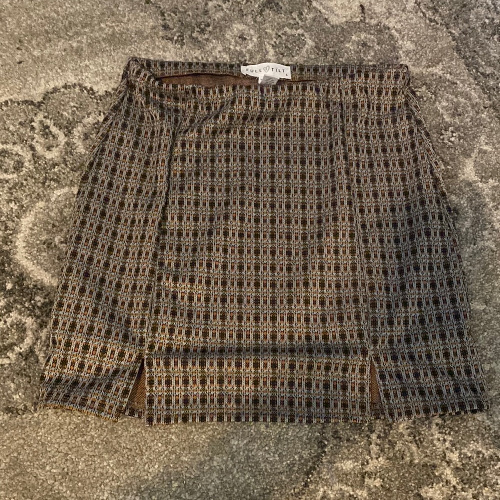 Multi color plaid tillys skirt